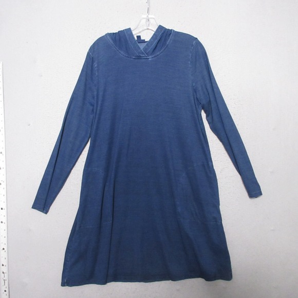 J. Jill Dresses & Skirts - J Jill Pure Jill Indigo Dress Medium Blue Hood Coastal Comfort Beachy Pockets
